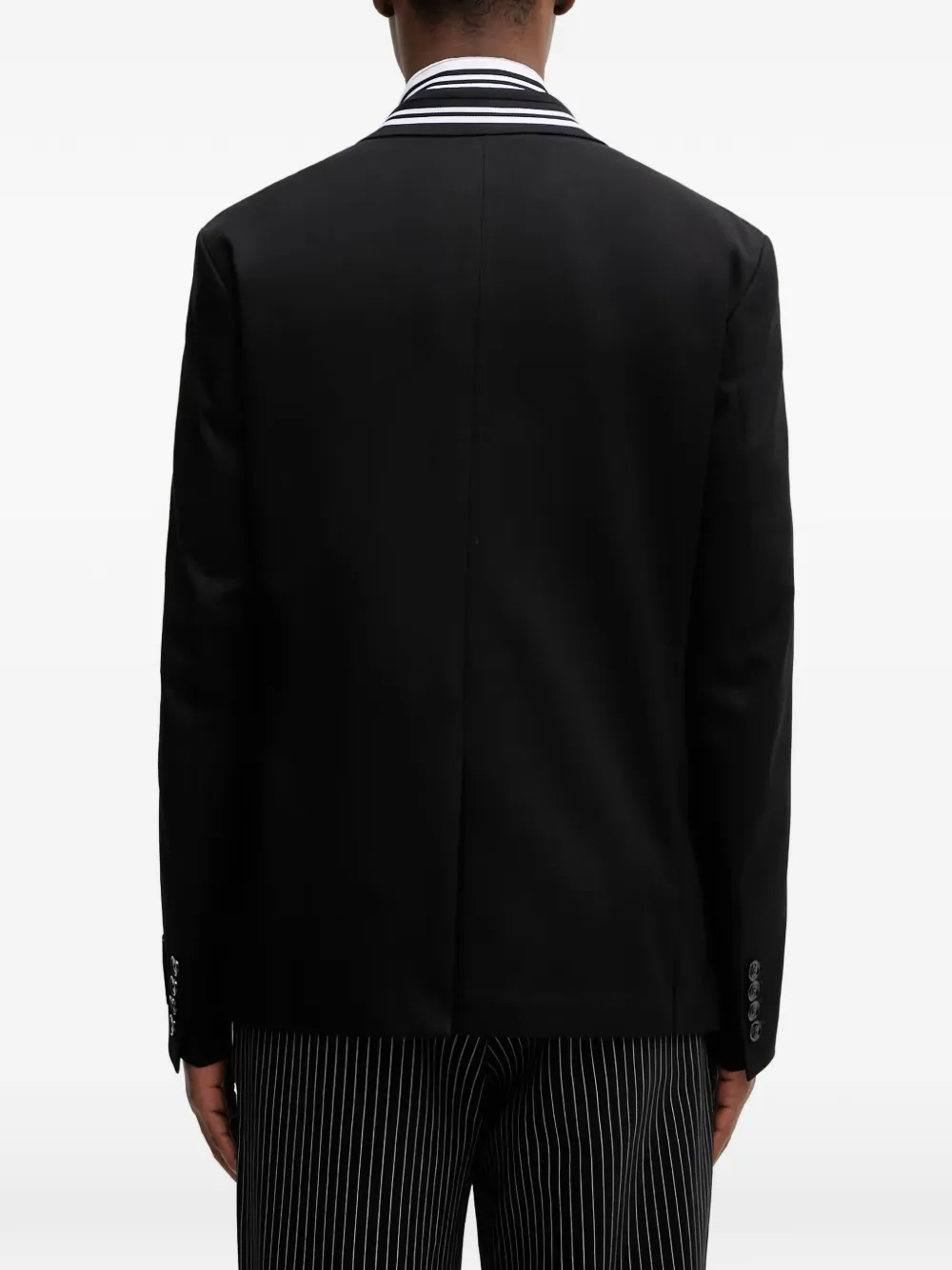 Fred Perry Blazer met enkele rij knopen Zwart