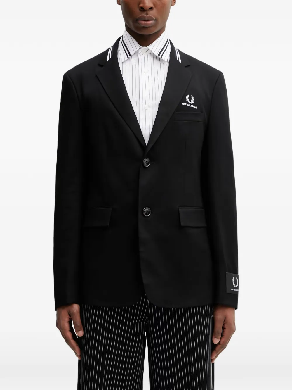 Fred Perry single-breasted blazer | Black | Image 1