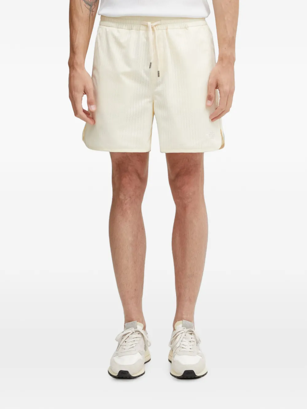 Filling Pieces Resort mesh-knit logo-embroidered shorts | Neutrals | Image 1
