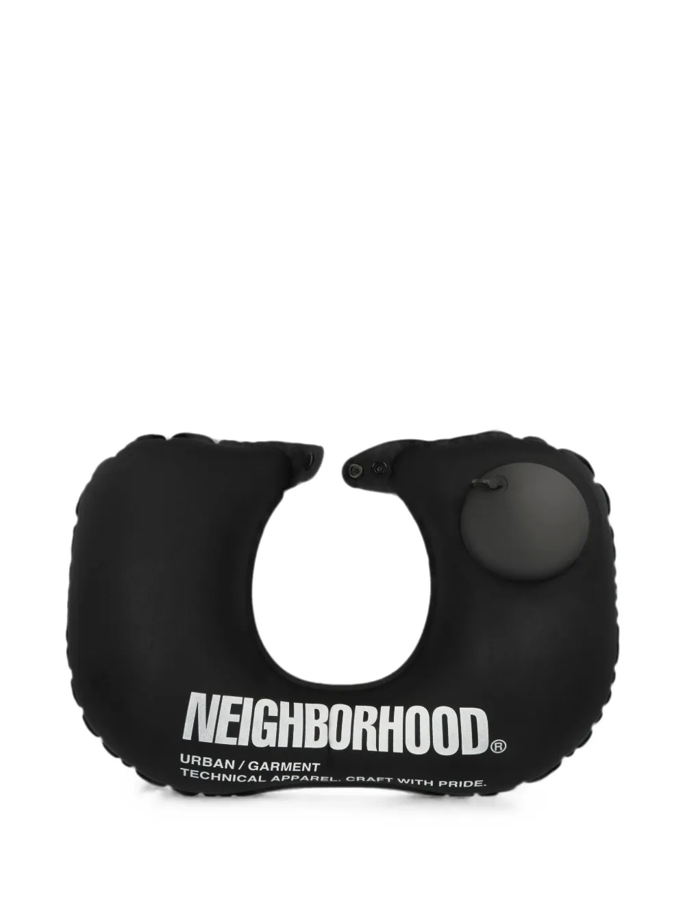 Neighborhood 로고 프린트 인플레이터블 넥 쿠션 | 블랙 | Image 1