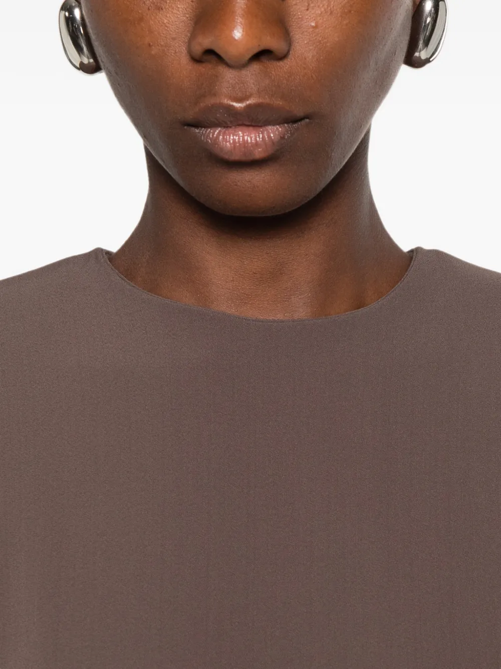Mugler Body met gewatteerde schouders Bruin