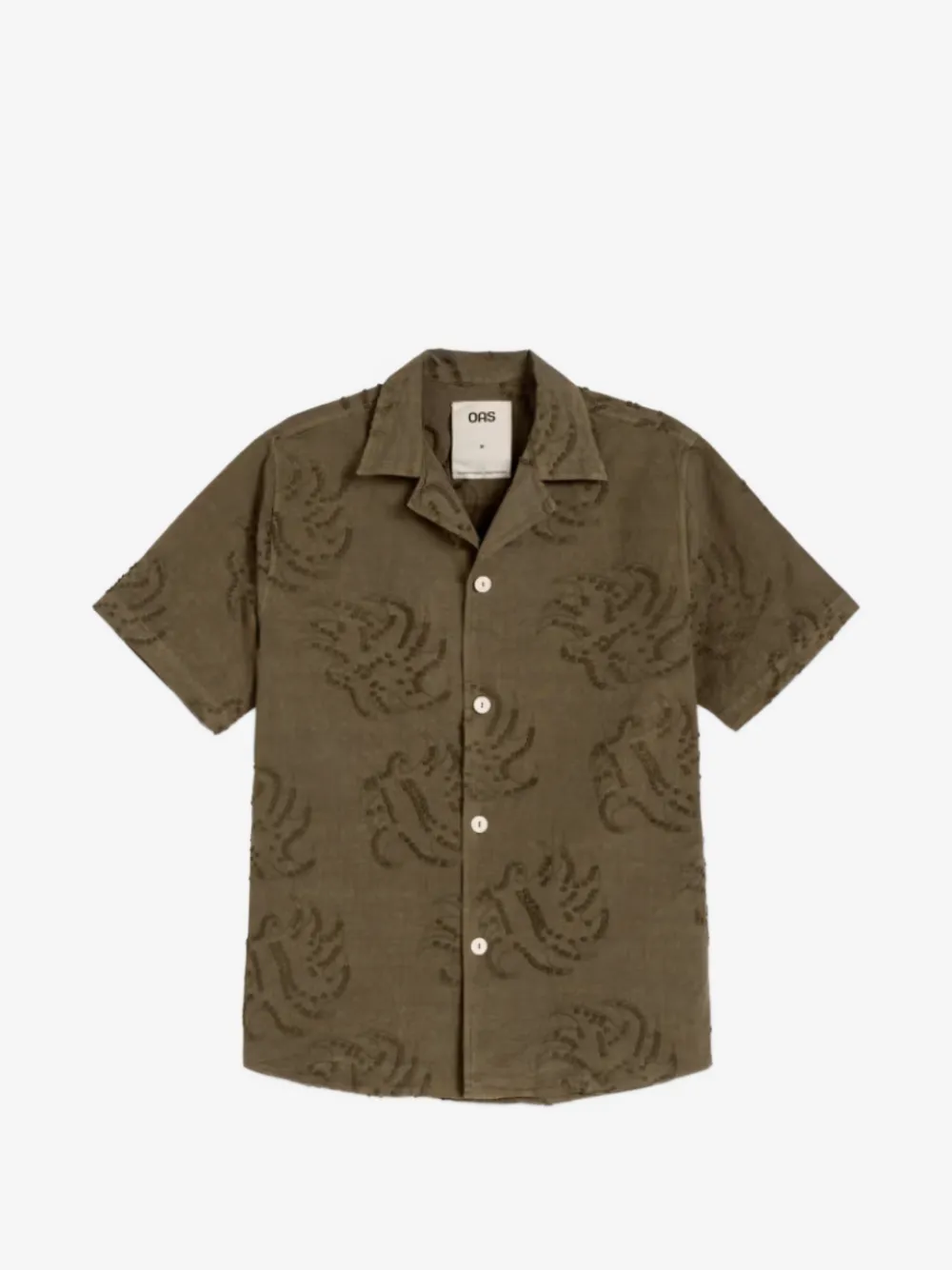 OAS Company Cuba embroidered short-sleeve shirt | Green | Image 1