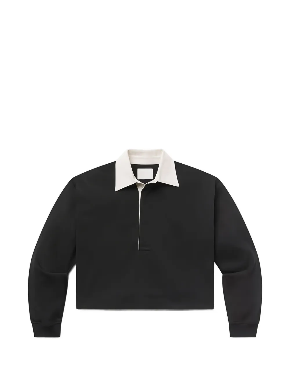 Citizens of Humanity Aris Rugby cropped long-sleeve polo shirt - Black