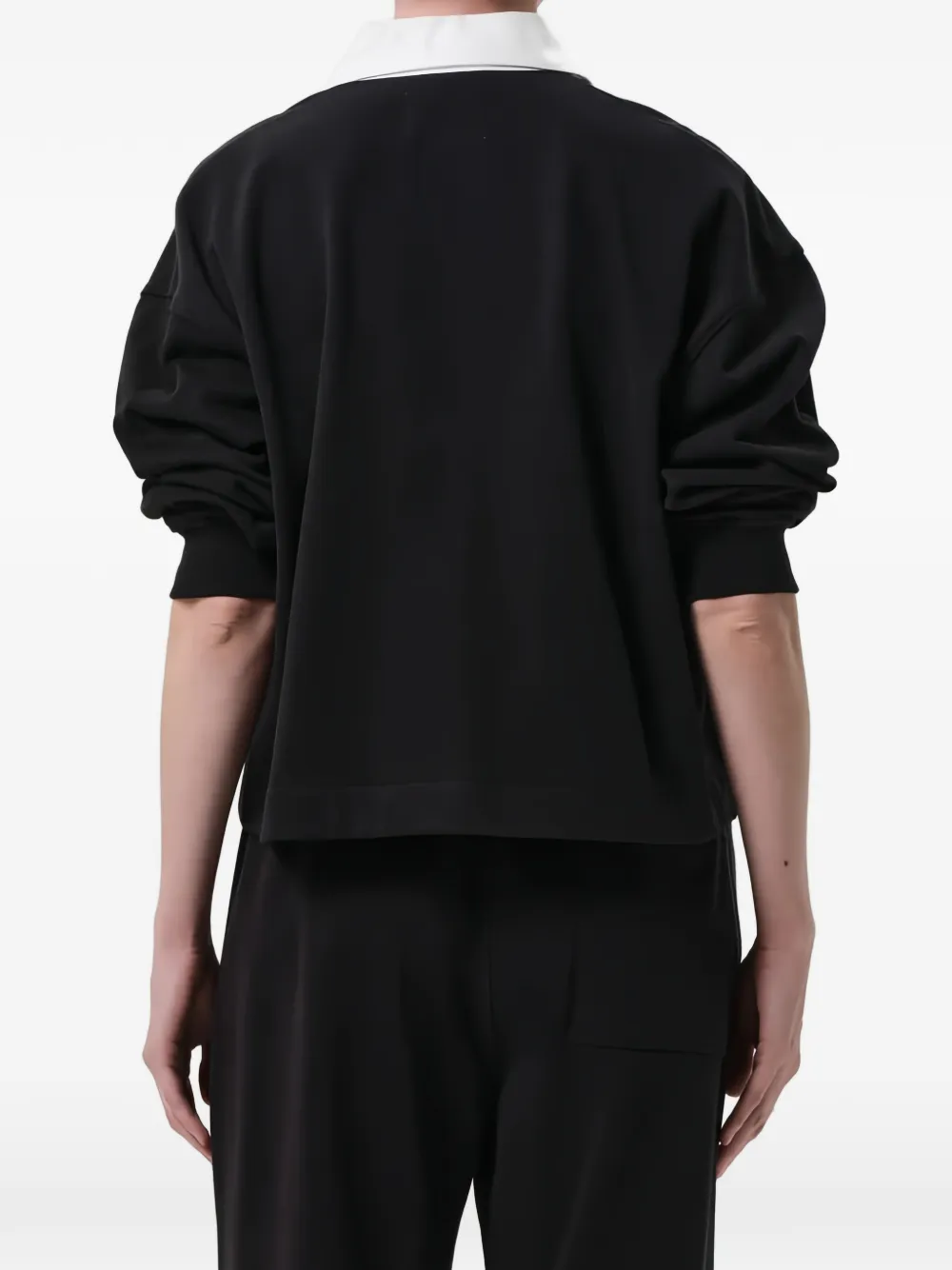 Citizens of Humanity Aris Rugby cropped poloshirt Zwart