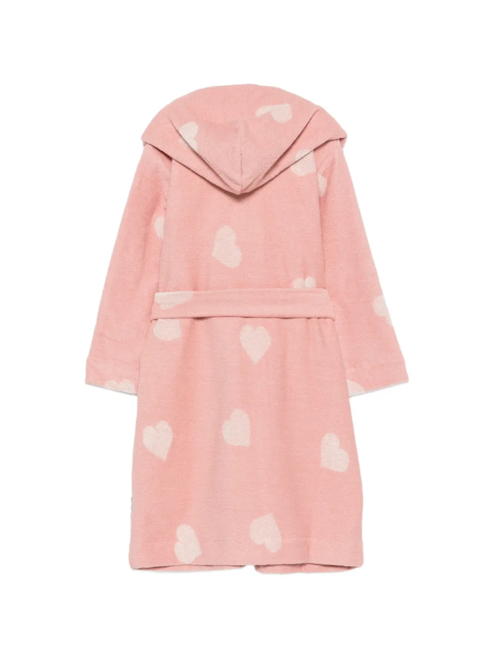Molo Wyn badjas met capuchon en hart-patroon Roze
