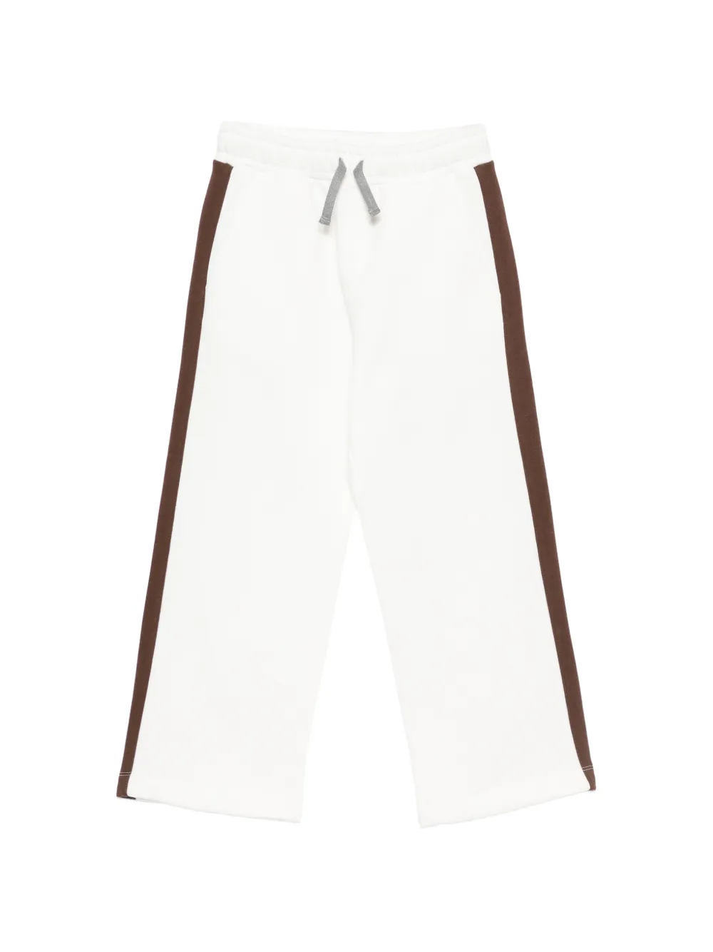 Eleventy Kids side-stripe drawstring track pants - Bianco