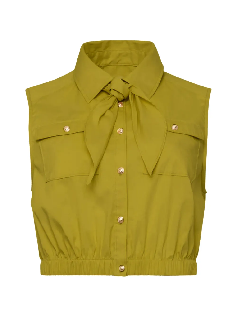Cinq A Sept Lou tie-neck sleeveless shirt - Grün