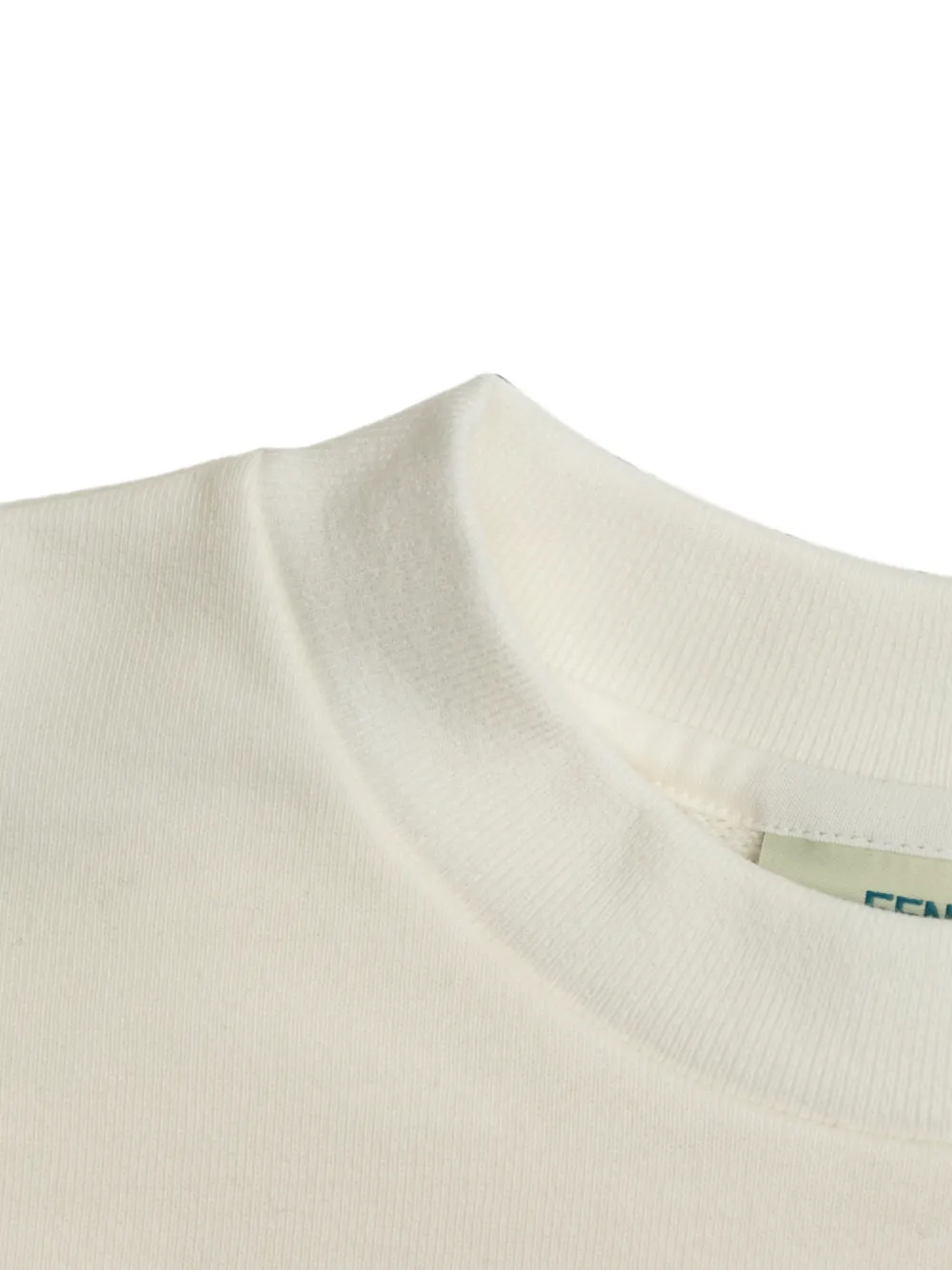 Fendi Kids Sweater met geborduurde bloemen en logo Beige
