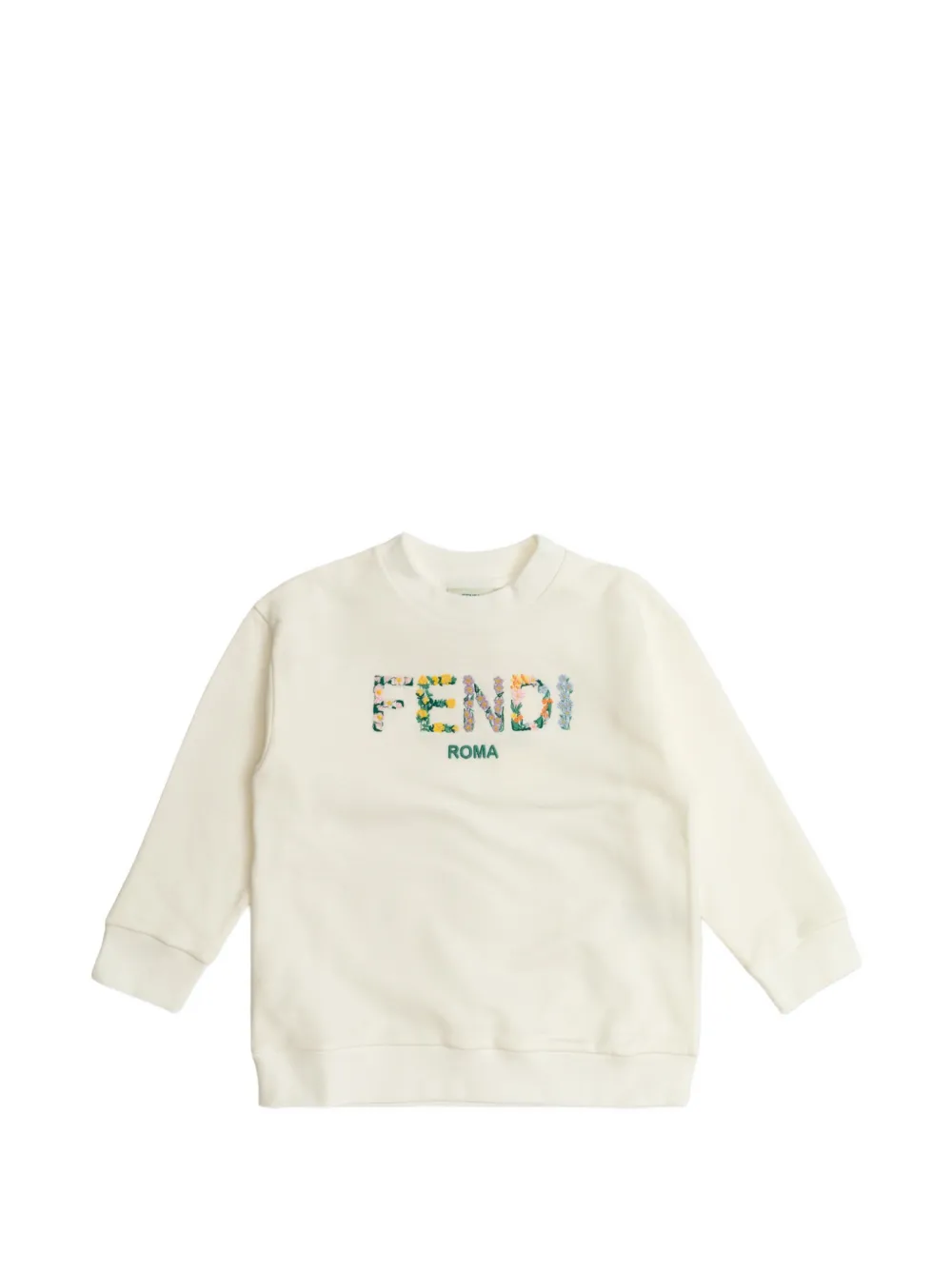 Fendi Kids Felpa con ricamo floreale - Toni neutri