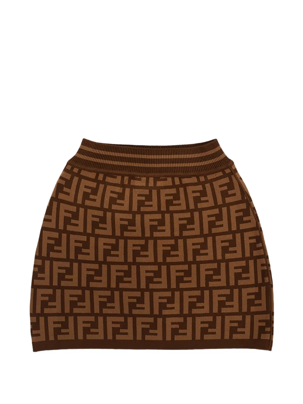 Fendi Kids Gonna con logo FF - Marrone