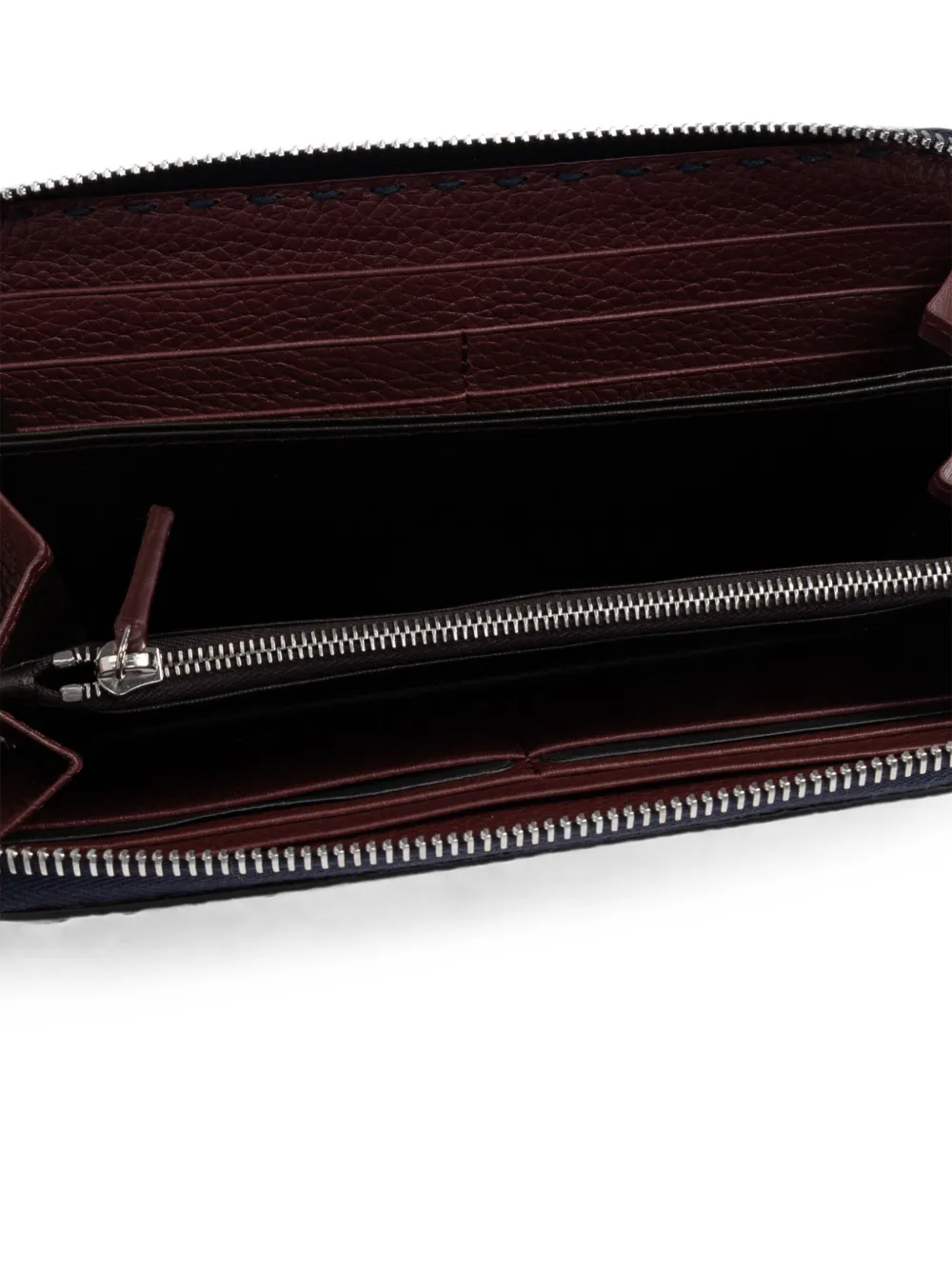 FENDI Selleria bewerkte portemonnee met rits Blauw
