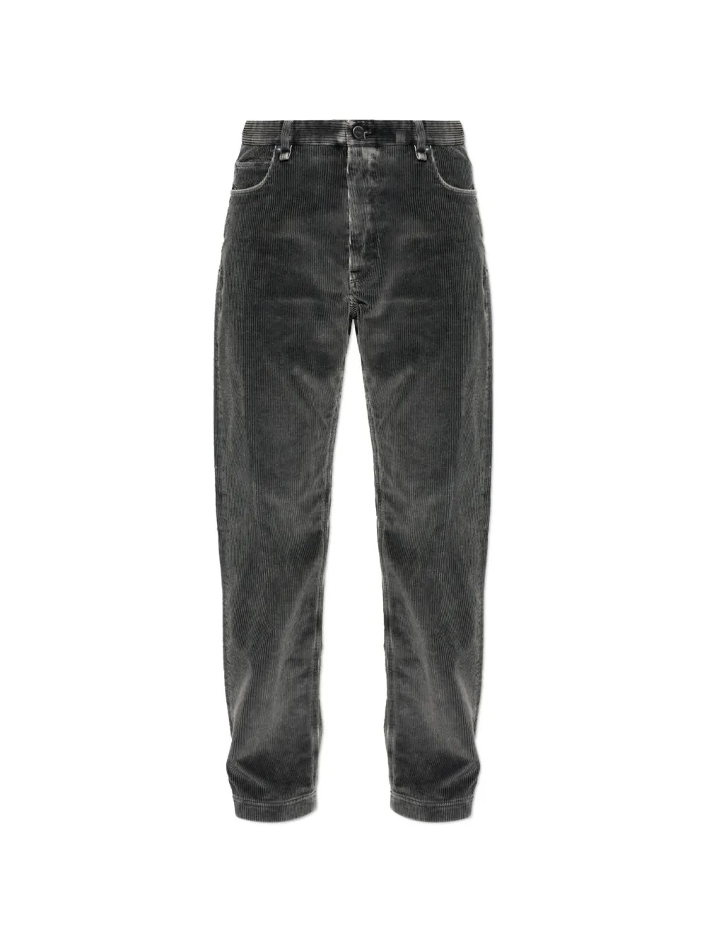 FENDI corduroy FF-logo trousers - Grau