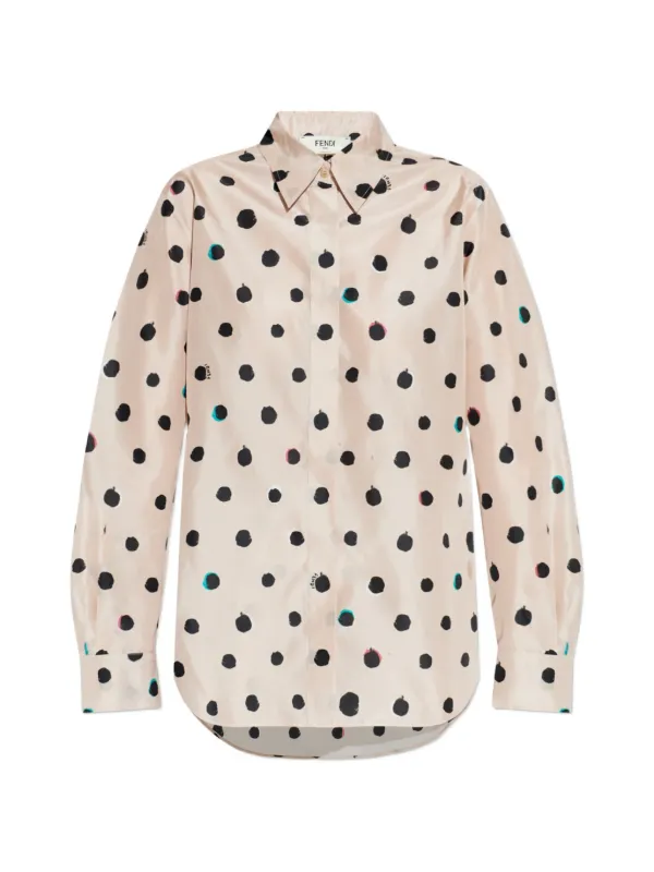 Fendi Polka-dot Shirt in Pink