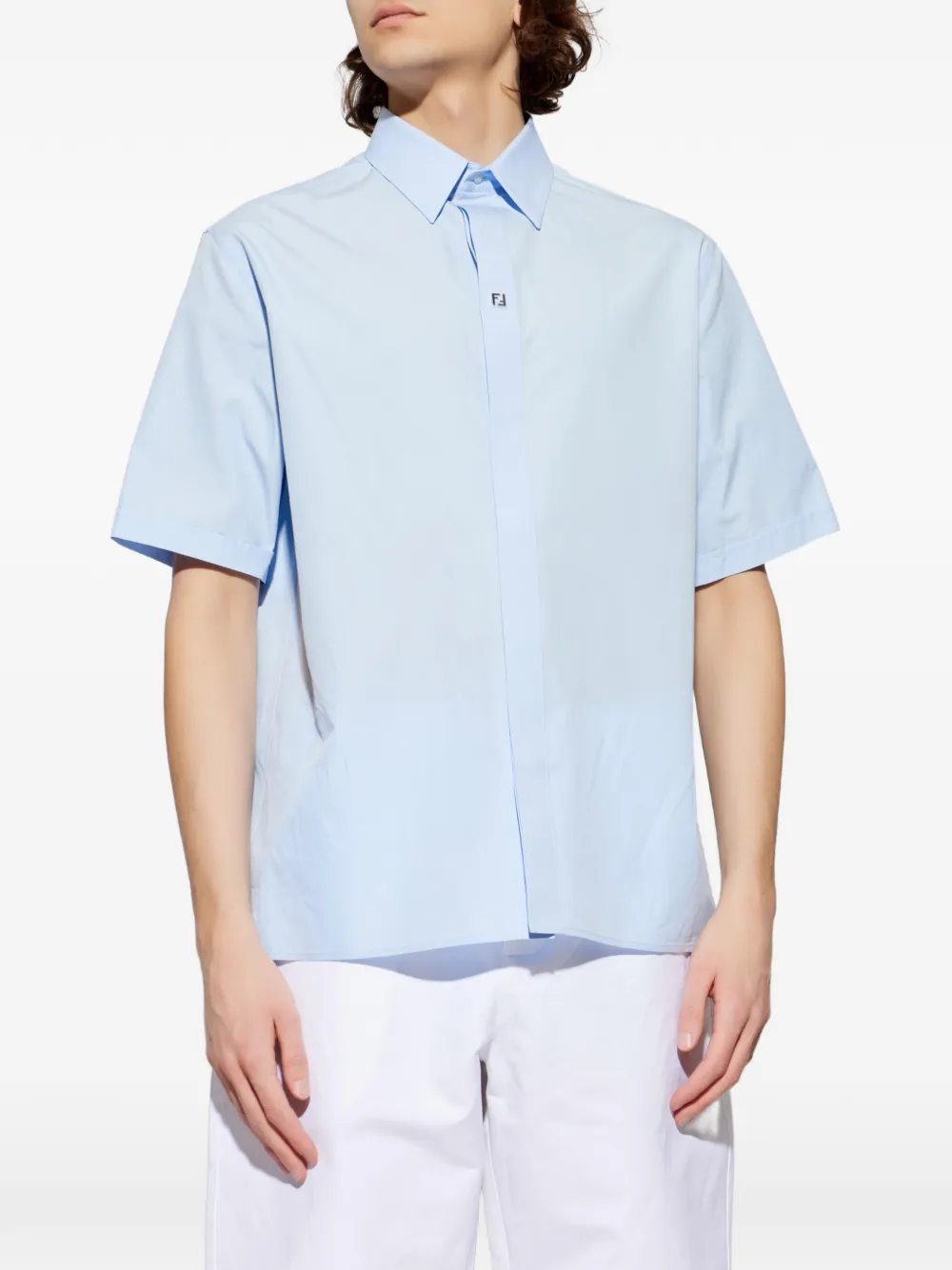 FENDI overhemd met korte mouwen Blauw