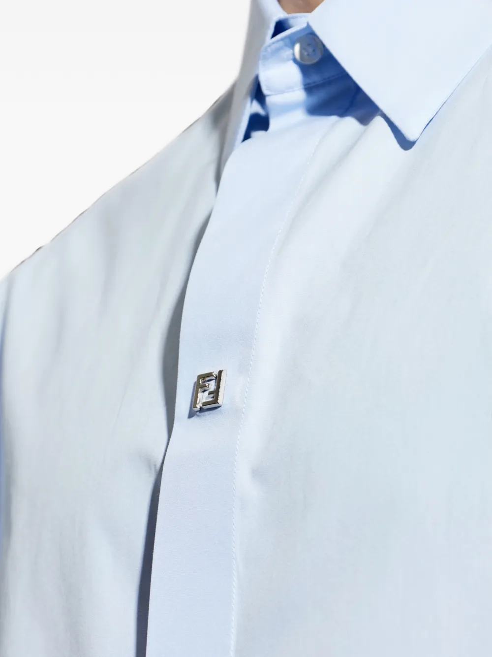 FENDI overhemd met korte mouwen Blauw
