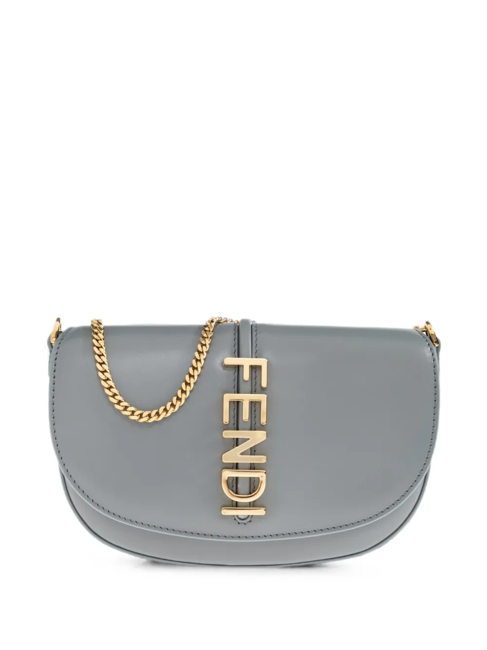 FENDI Fendigraphy Schultertasche mit Logo-Schild - Blau
