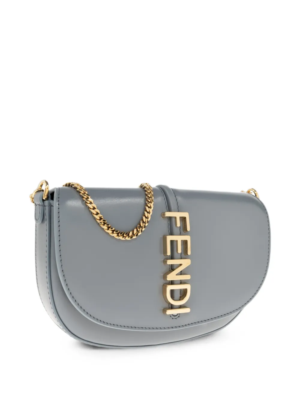 FENDI graphy schoudertas met logoplakkaat Blauw