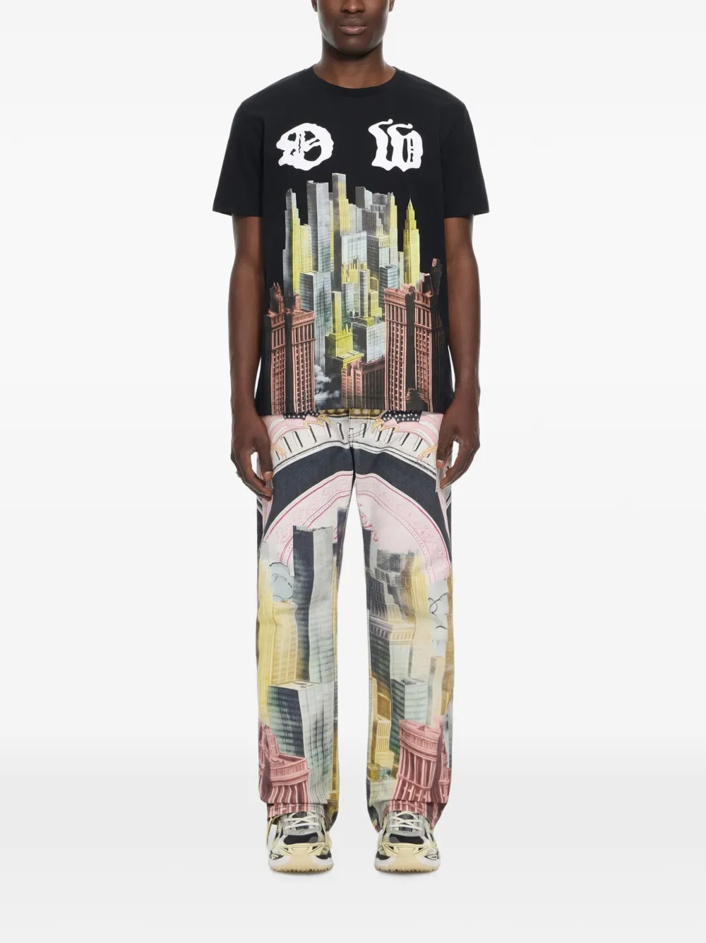 Off-White Palace T-shirt met grafische print Zwart