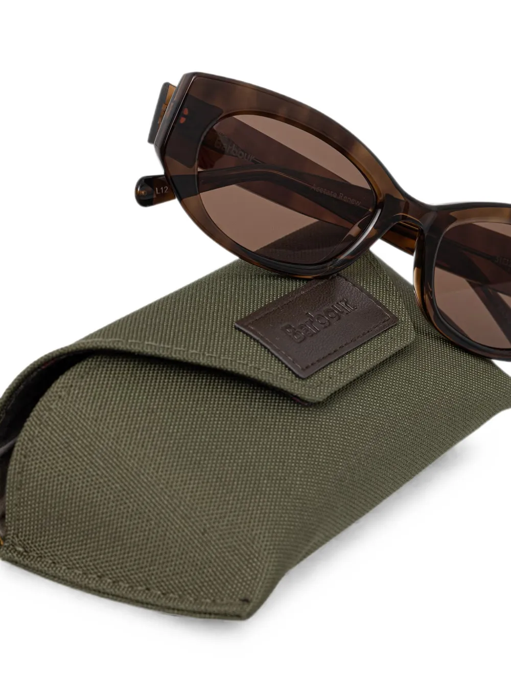 Barbour Zonnebril met cat-eye montuur Bruin