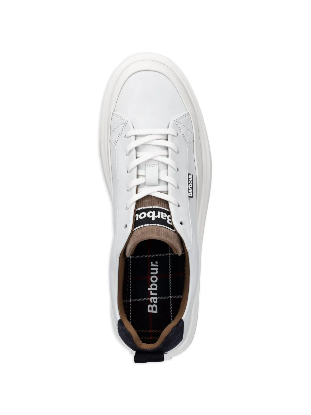Barbour Stannington sneakers met logo-patch Wit