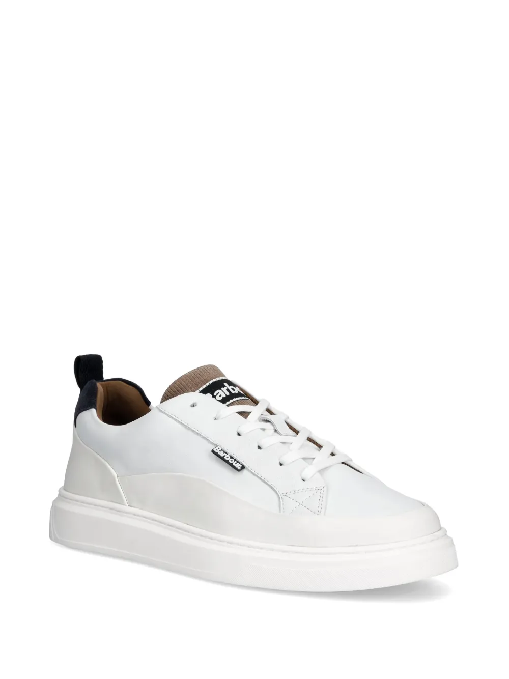 Barbour Stannington sneakers met logo-patch Wit