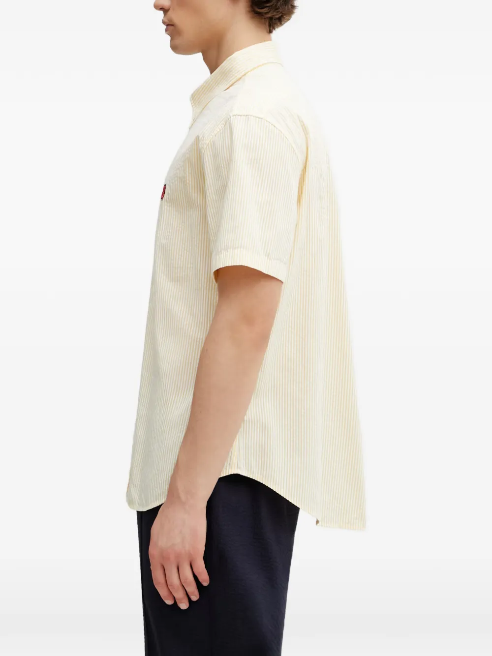 Kenzo Boke Flower seersucker overhemd Geel