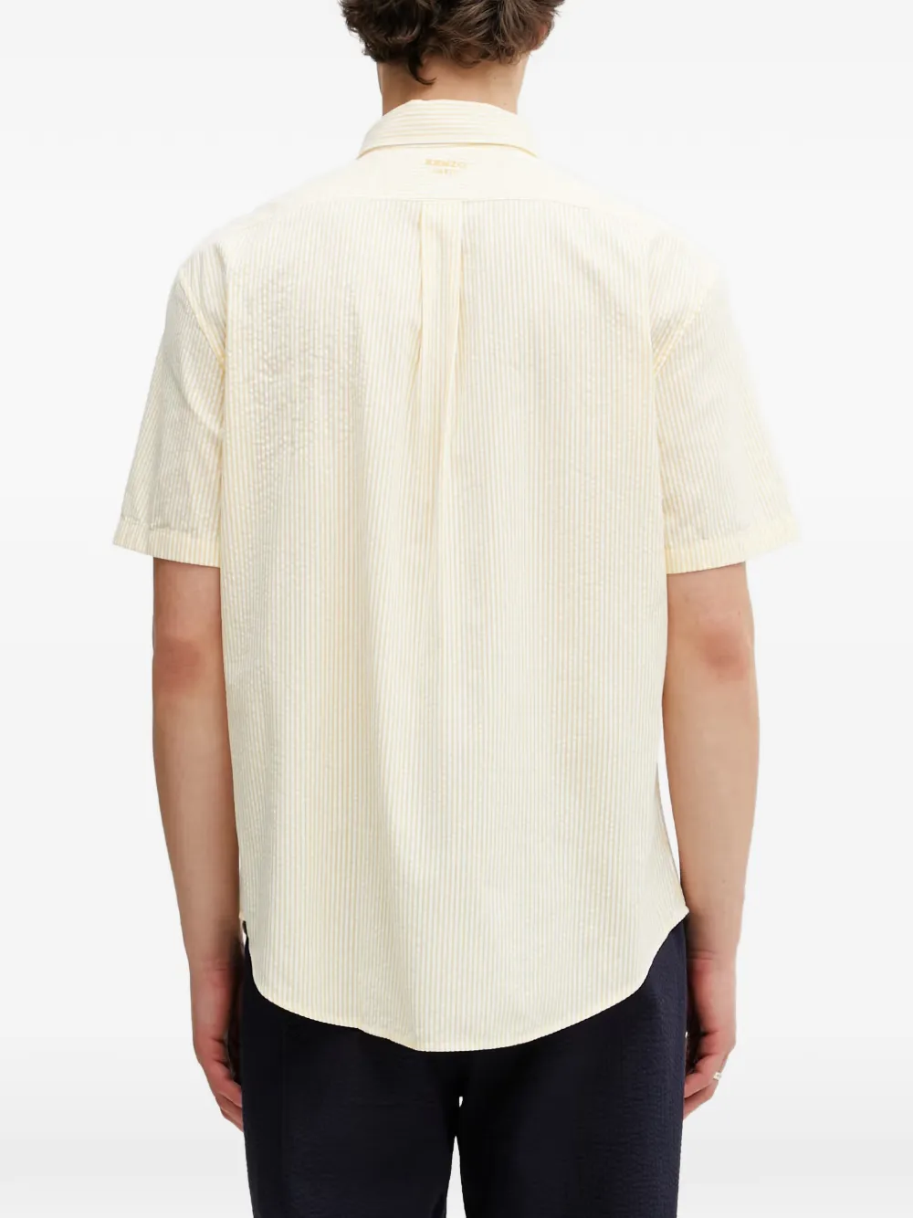 Kenzo Boke Flower Seersucker Shirt | Yellow | FARFETCH