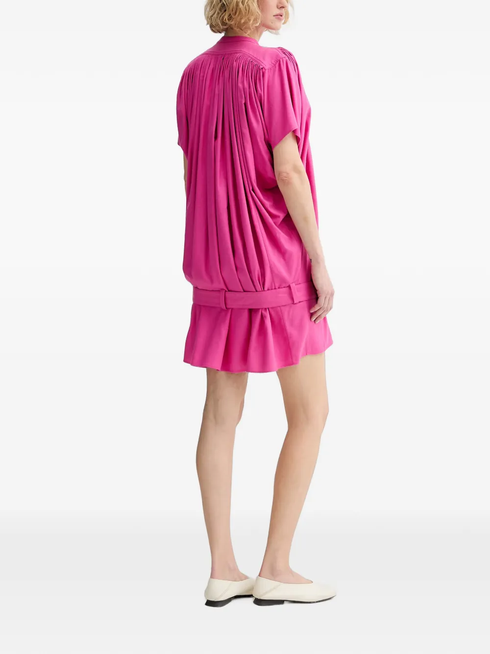 Kenzo Geplooide mini-jurk Roze