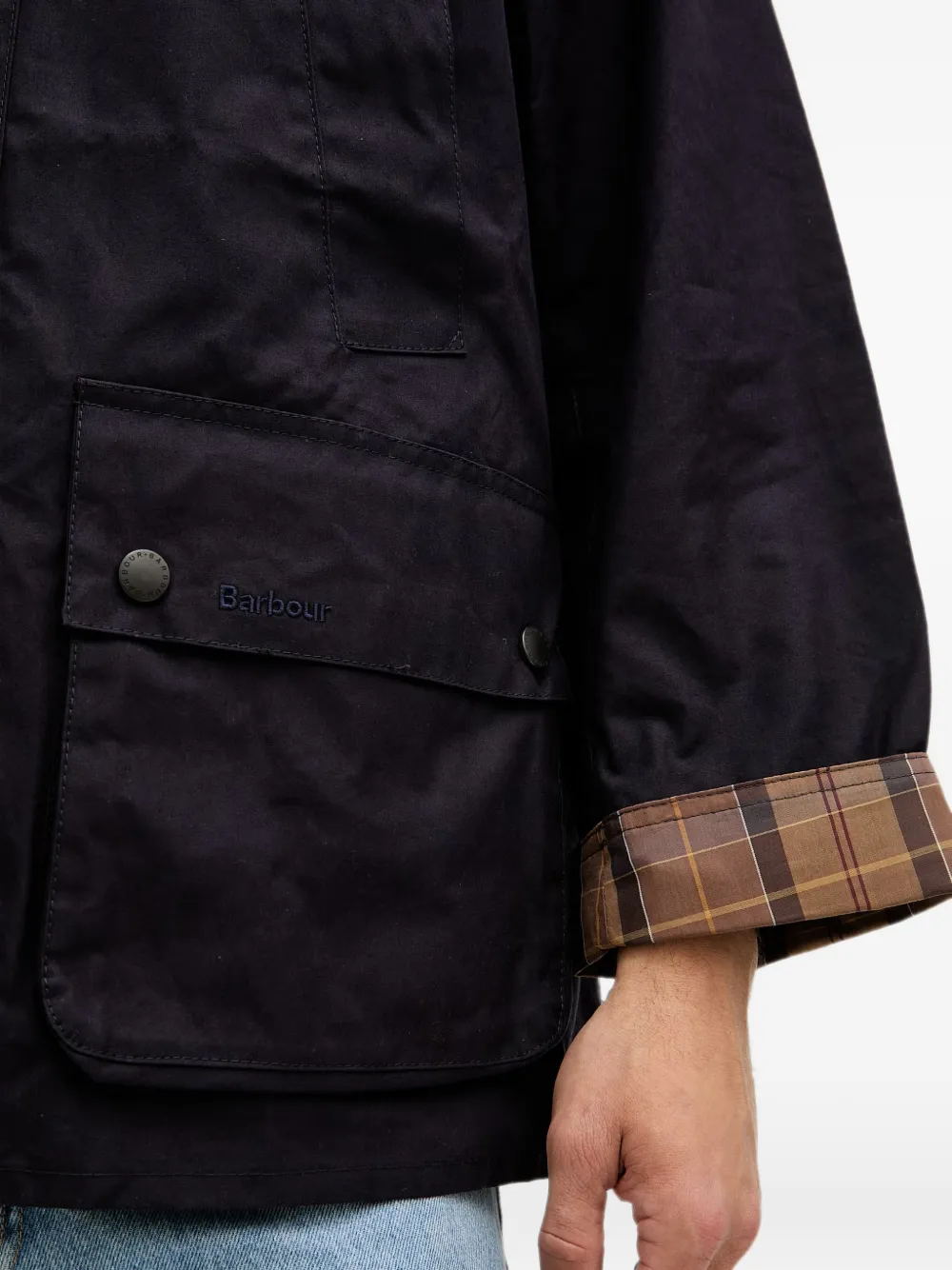 Barbour Oversized Bedale jack Blauw