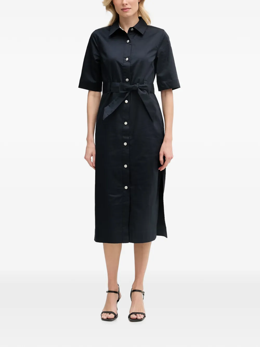 Barbour Sloane belted button-down midi dress - Blu