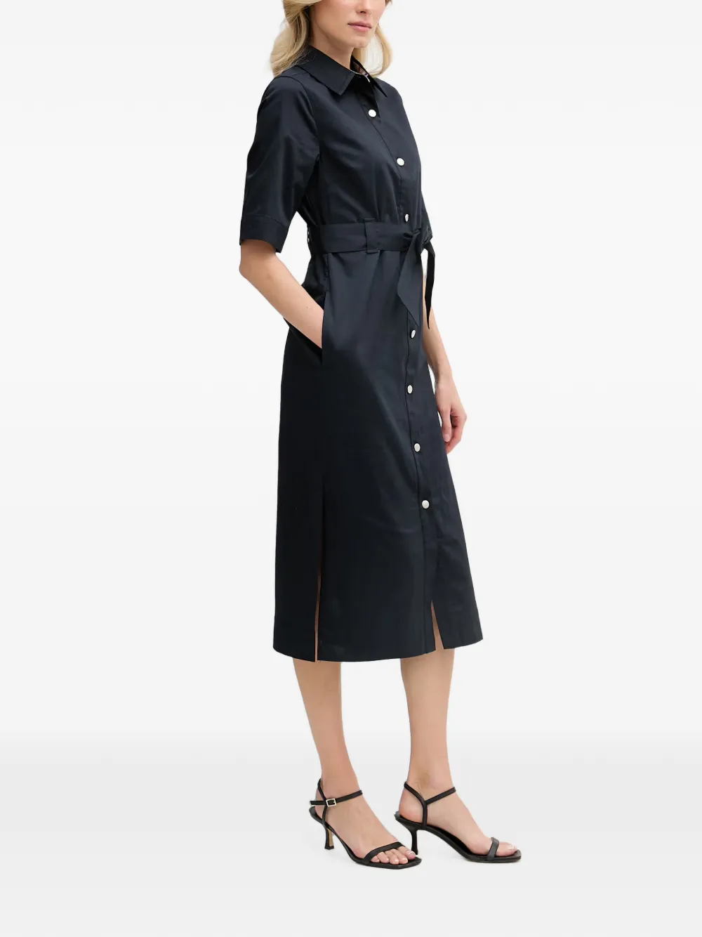Barbour Sloane button-down midi-jurk met ceintuur Blauw