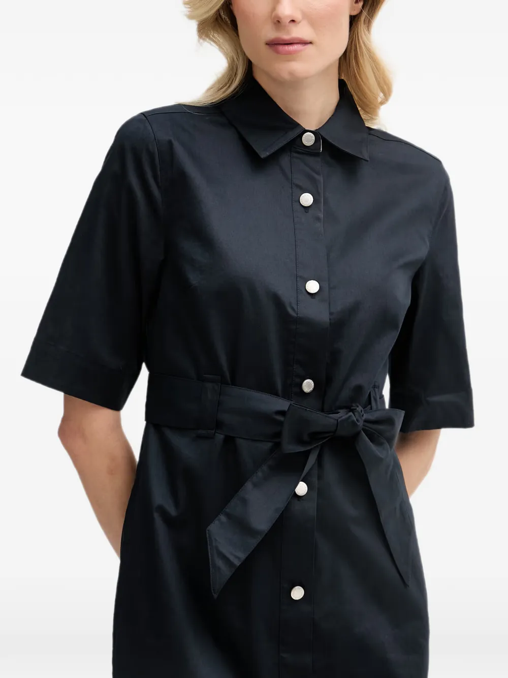 Barbour Sloane button-down midi-jurk met ceintuur Blauw