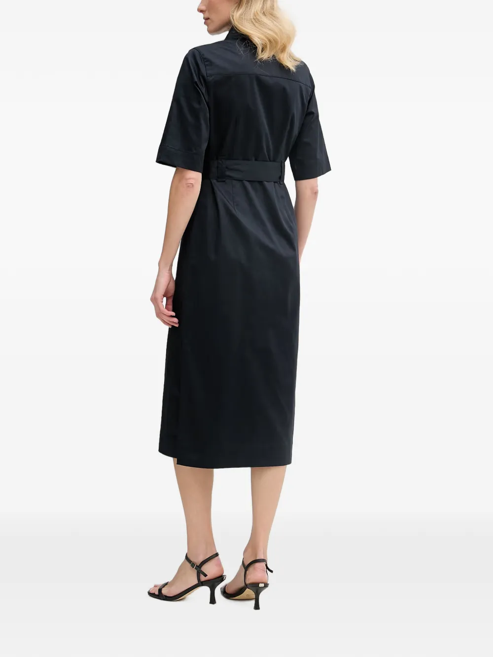 Barbour Sloane button-down midi-jurk met ceintuur Blauw