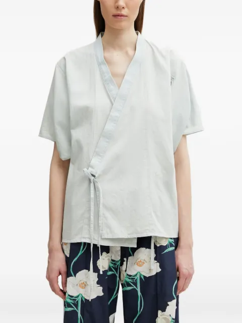 Kenzo wrap-style short-sleeve top