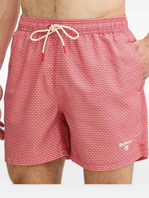 Barbour Shell geometric-print drawstring swim shorts