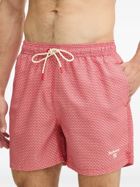 Barbour Shell geometric-print drawstring swim shorts