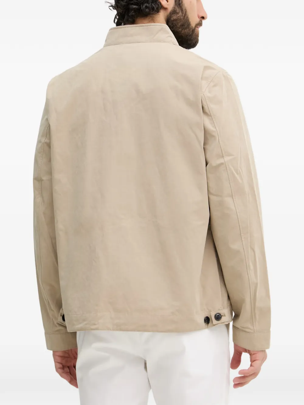 Barbour Tyneside jack met ribfluwelen kraag en trechterhals Beige