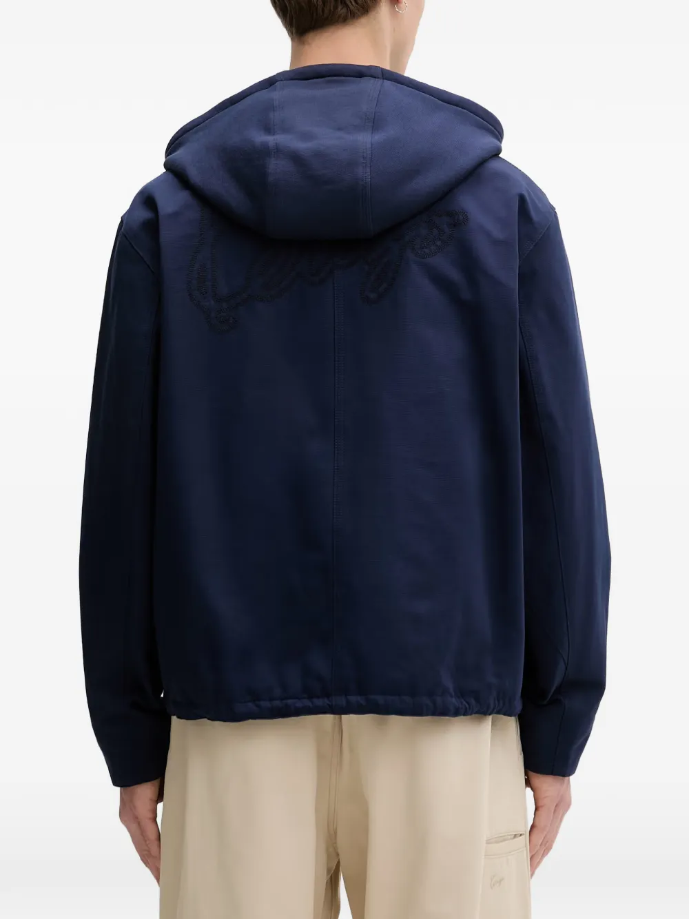 Kenzo Jack met geborduurd logo en rits Blauw