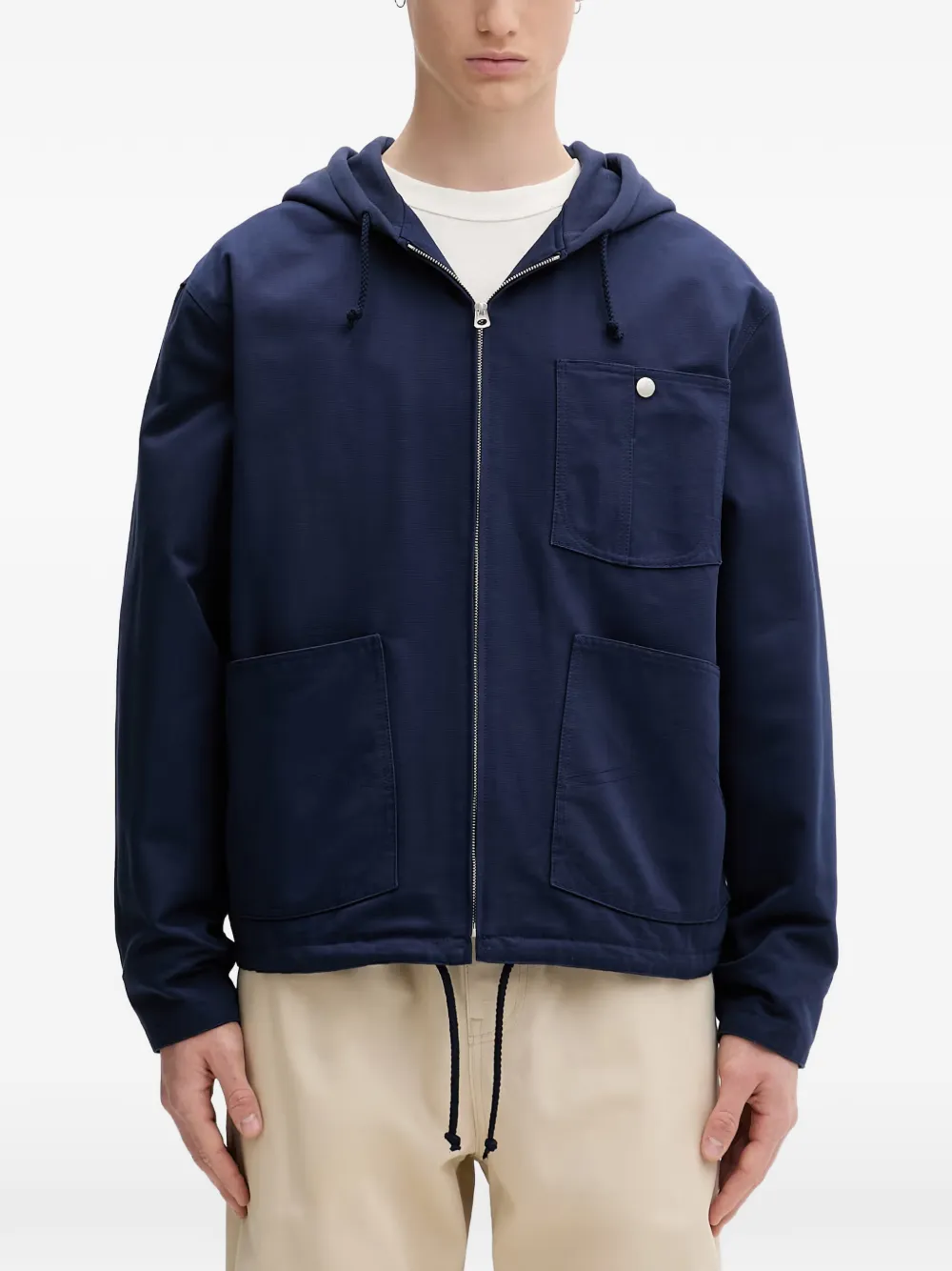 Kenzo Jack met geborduurd logo en rits Blauw