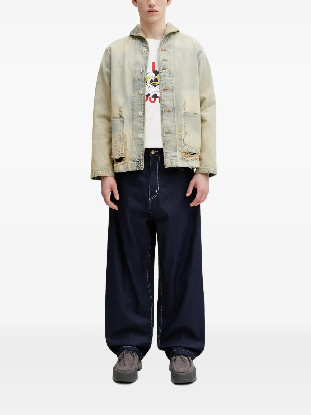Kenzo Shawl Chore denim jack Blauw