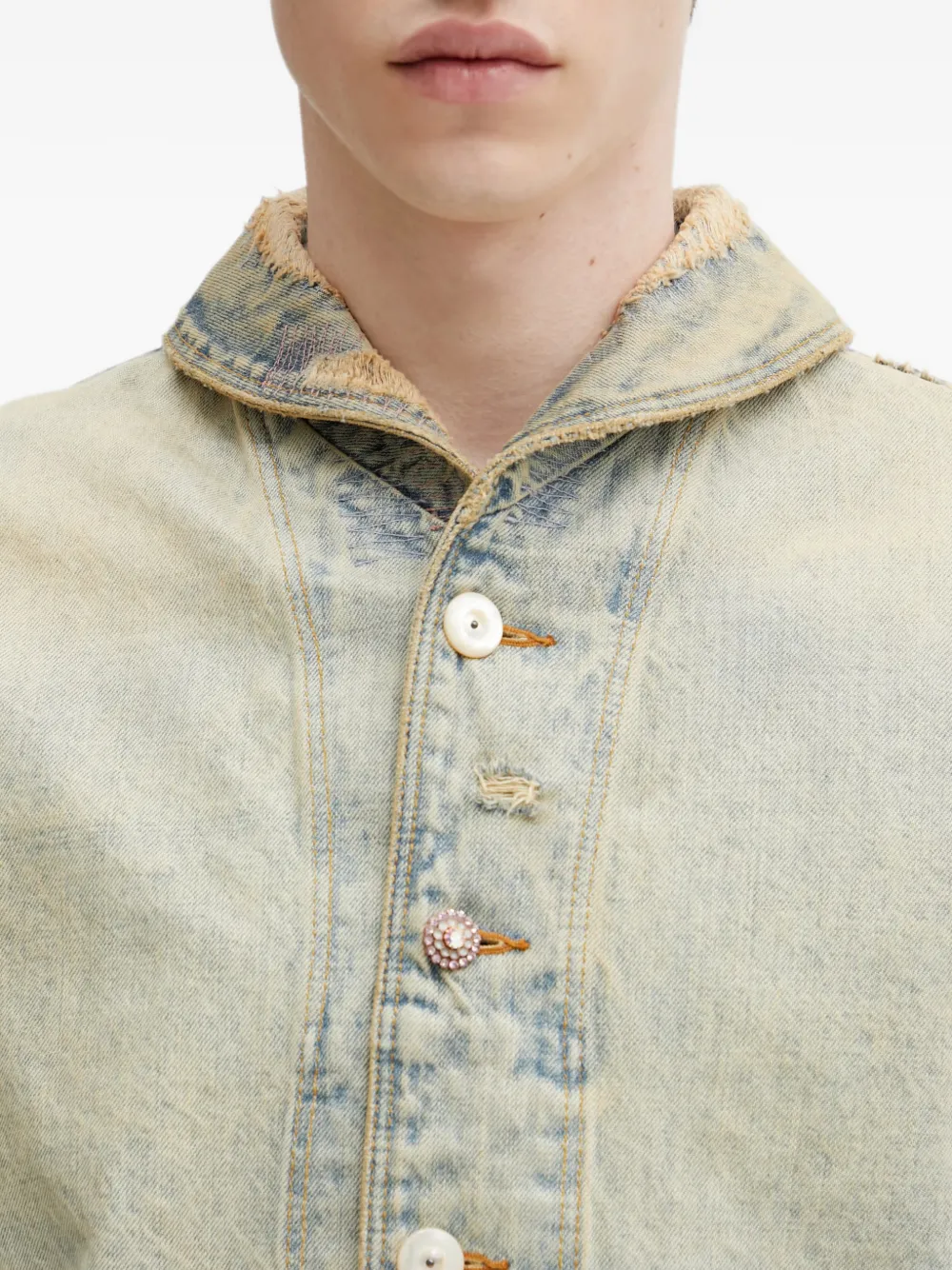 Kenzo Shawl Chore denim jack Blauw