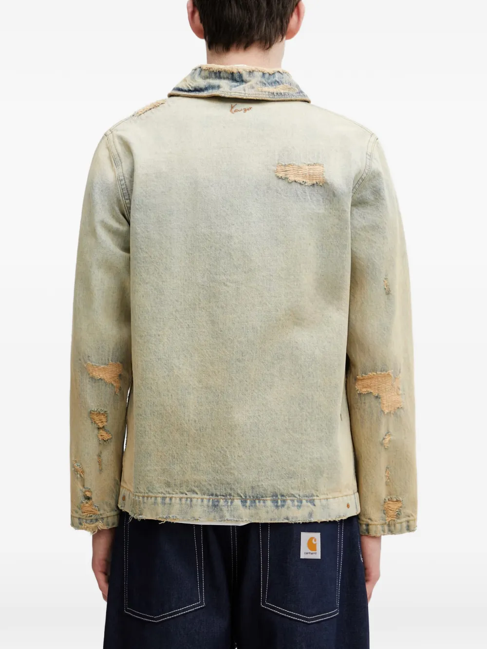Kenzo Shawl Chore denim jack Blauw