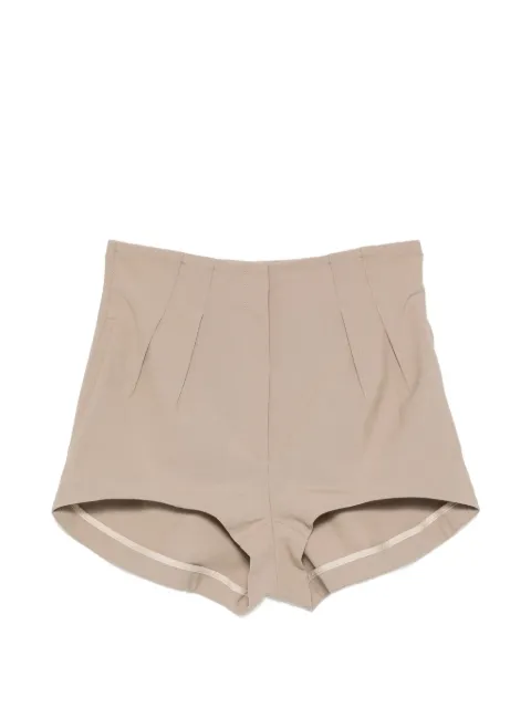 Mugler pleated-design shorts