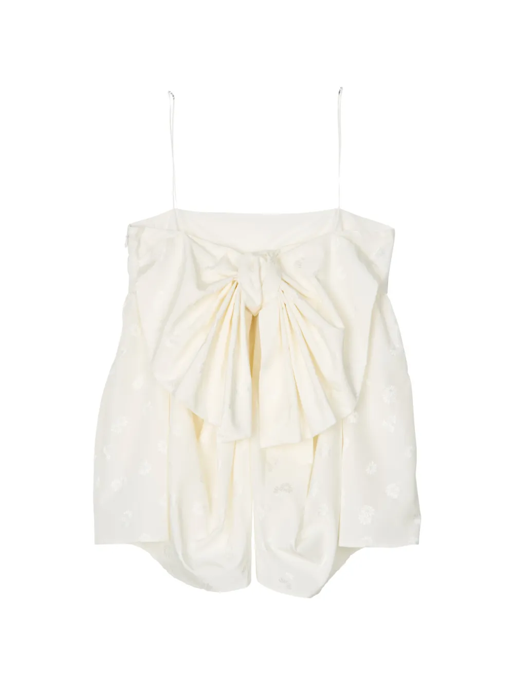 Cecilie Bahnsen Veronica mouwloze blouse met strikdetail Beige