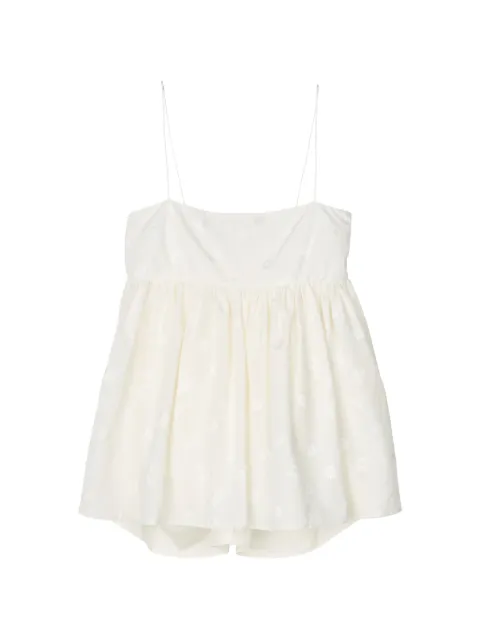 Cecilie Bahnsen Veronica bow-detail sleeveless peplum blouse