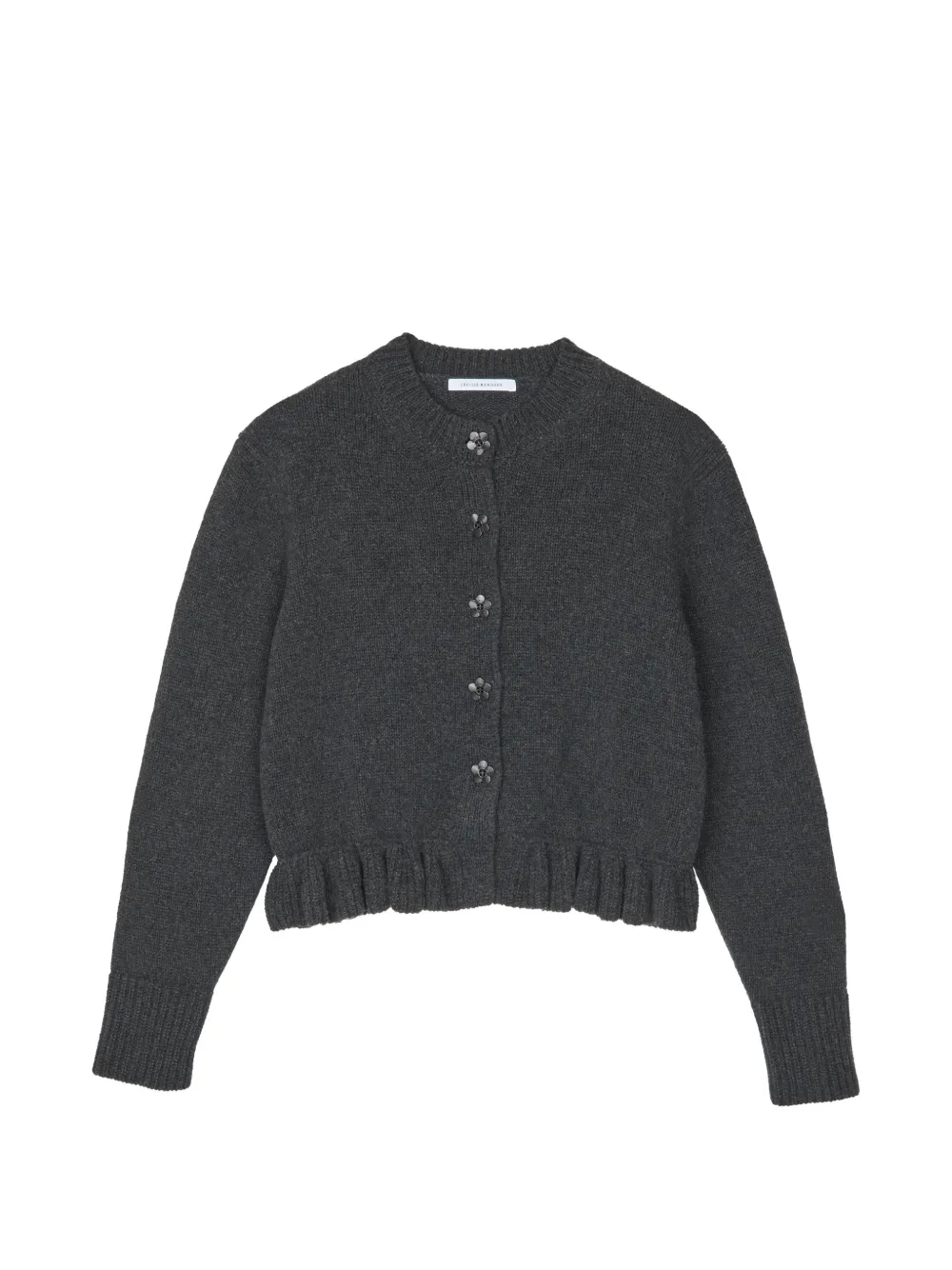 Cecilie Bahnsen Gerüschter Fibbie Cardigan - Grau