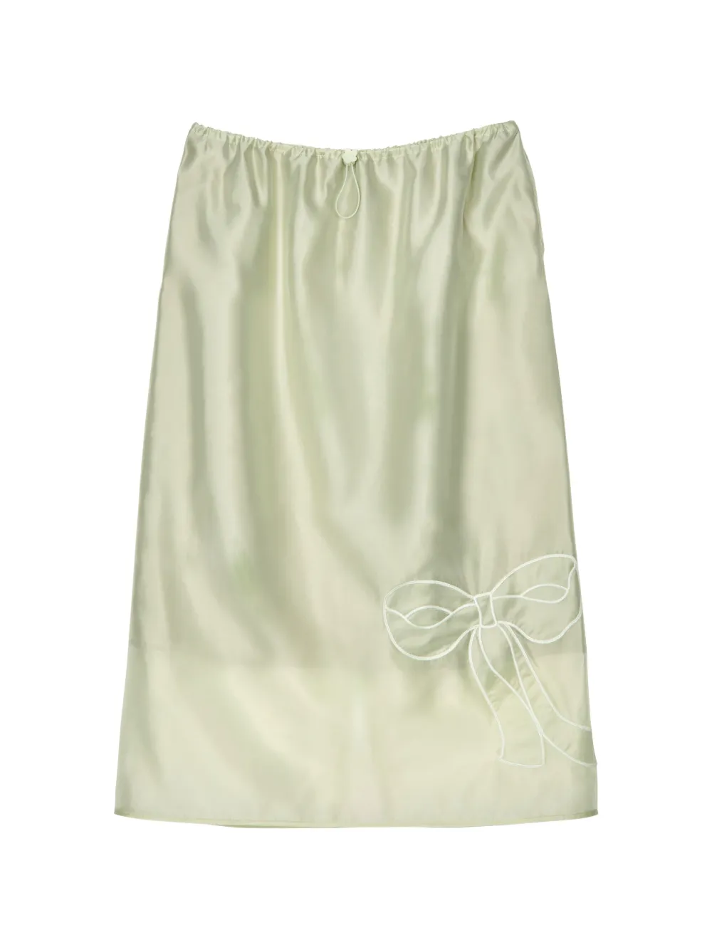 Cecilie Bahnsen Bria organza straight midi skirt - Verde