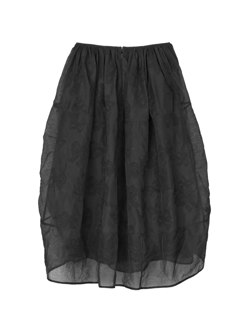 Cecilie Bahnsen Fuana Papillon-matelassé Full Midi Skirt in Black, view 2