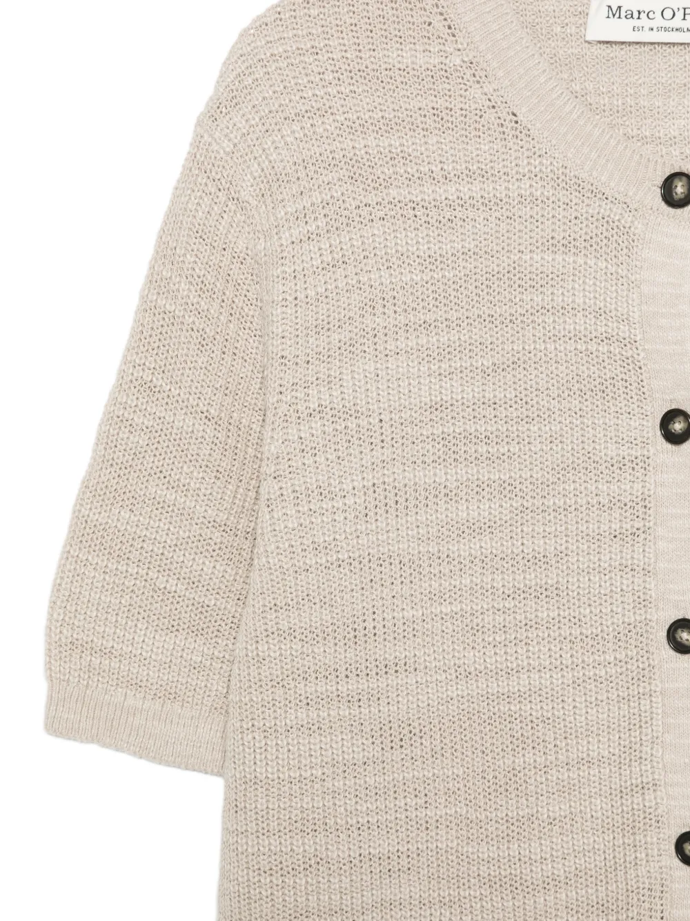 Marc O'Polo Gebreid vest met korte mouwen Beige