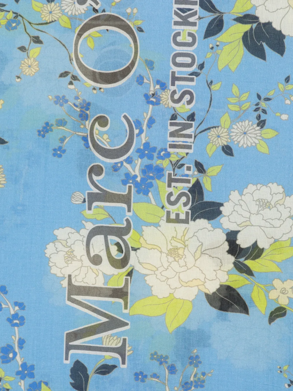 Marc O'Polo Sjaal met bloemenprint Blauw